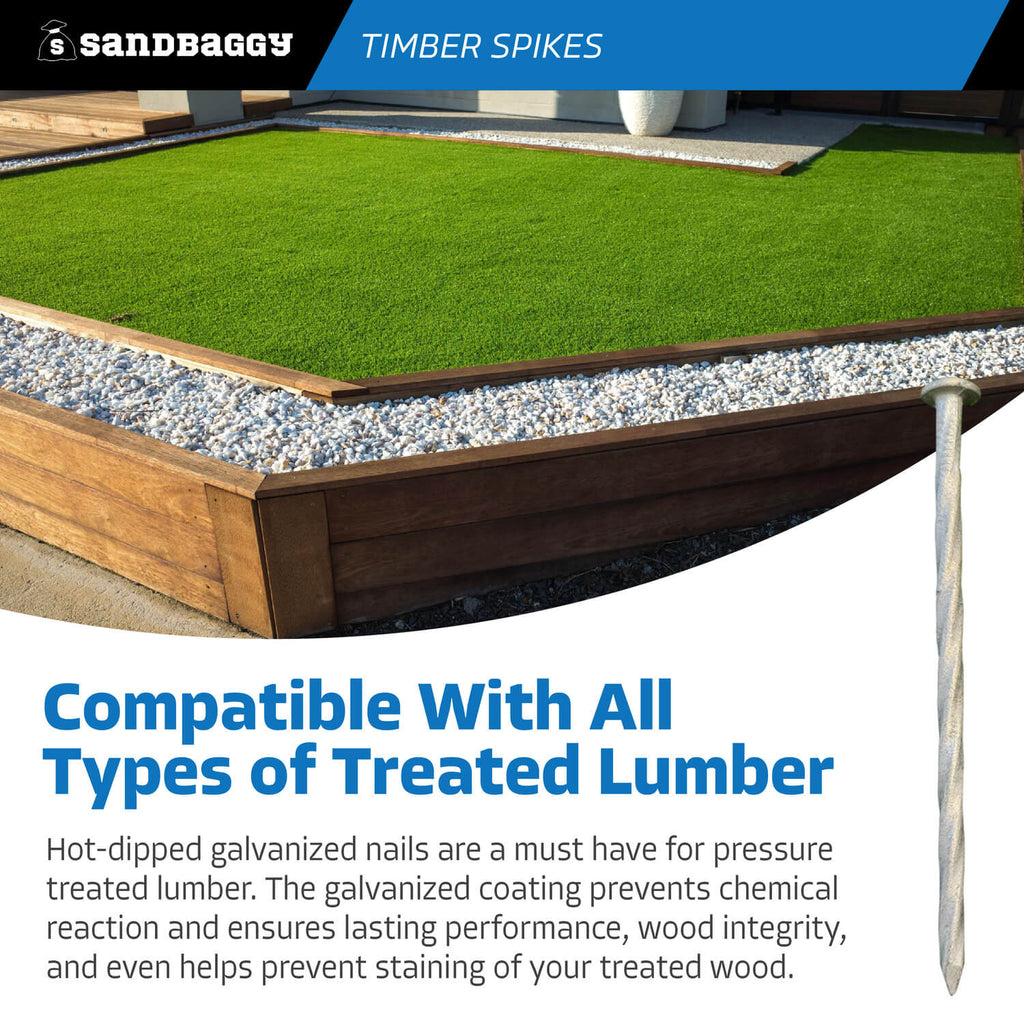 6 inch landscape timber spikes for pressure treated lumber