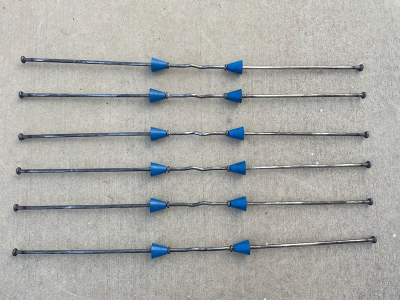 6" long end snap ties for concrete formwork