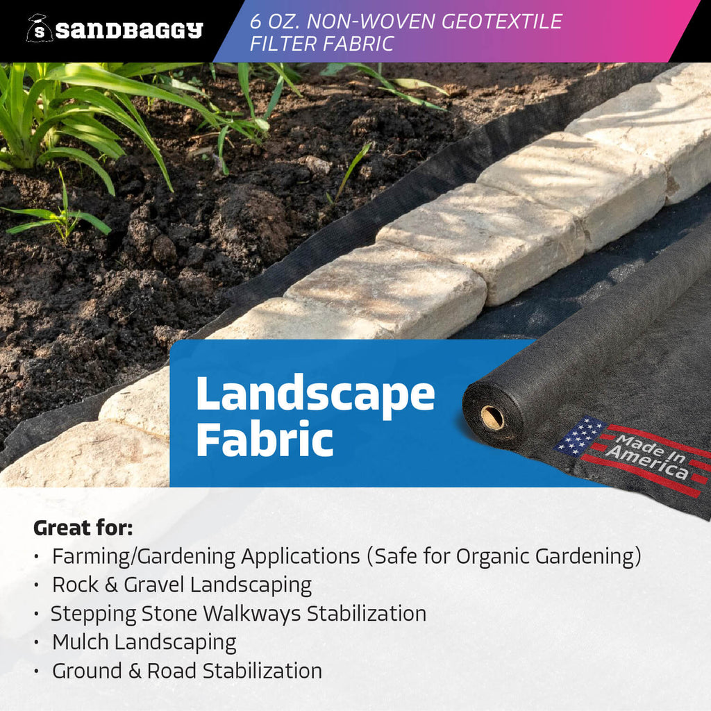6 oz non woven geotextile landscaping fabric