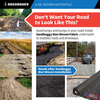 6 oz woven geotextile fabric for road construction