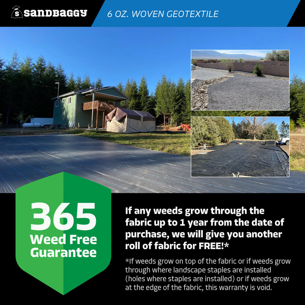 Extra Thick Weed Barrier - 365 day weed free warranty