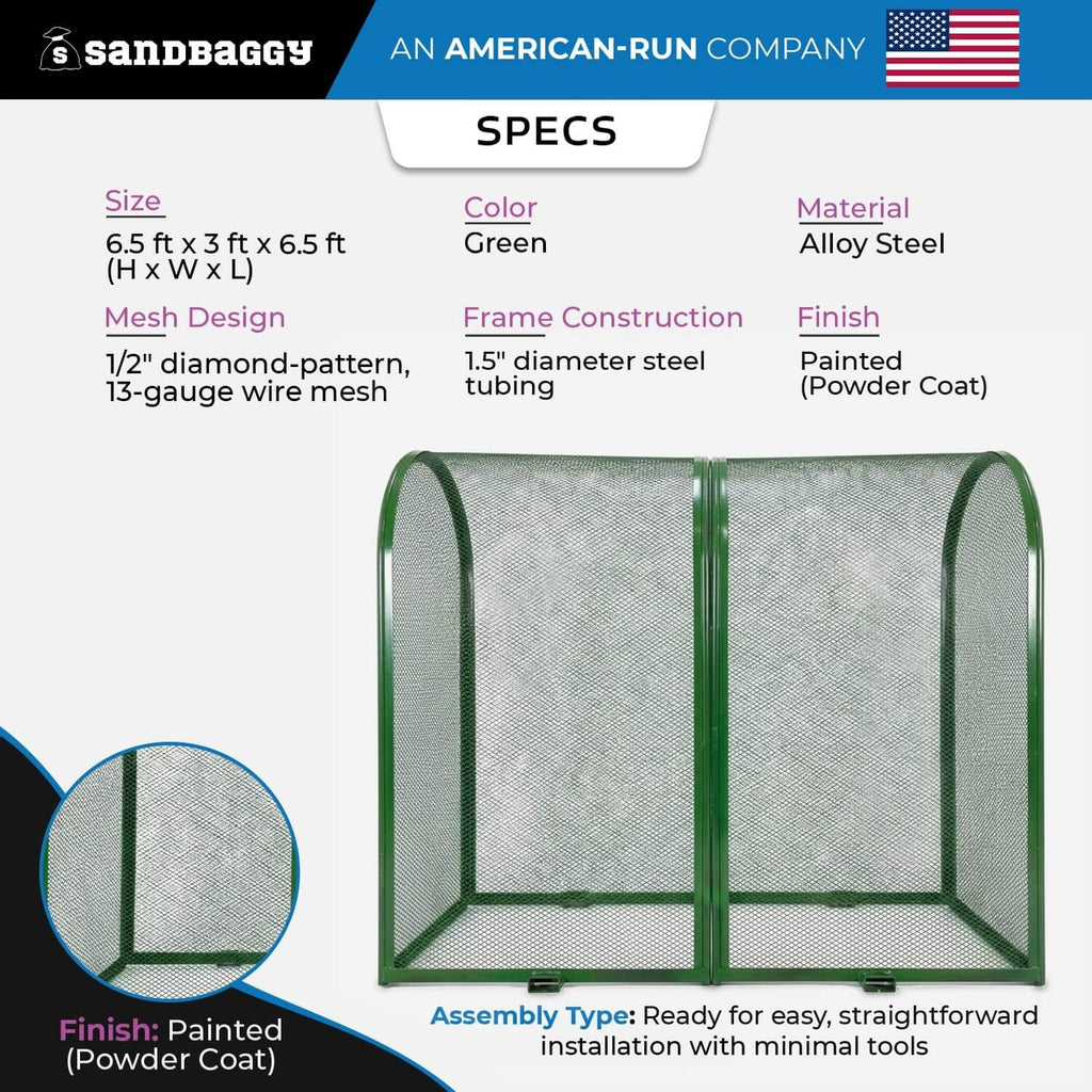 6.5x3x6.5 ft Security Backflow Cage Specs
