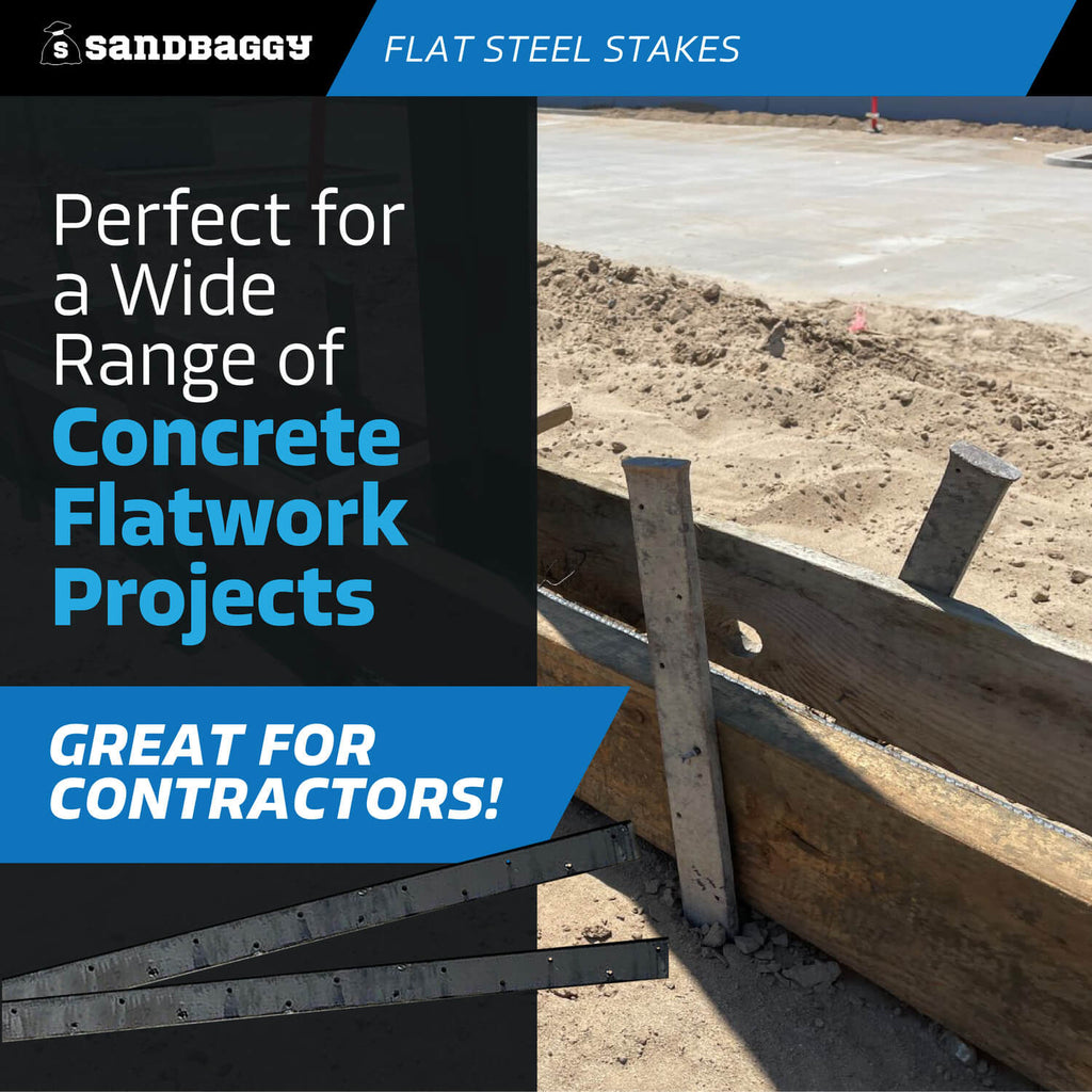 60 inch flat steel stakes - concrete formwork