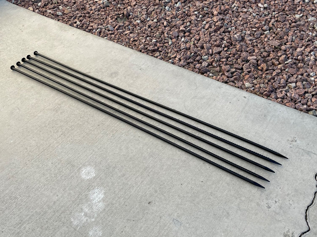 black #4 rebar stakes - 5 ft