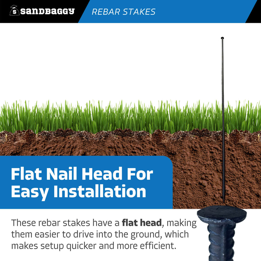 sharp 60" rebar stakes