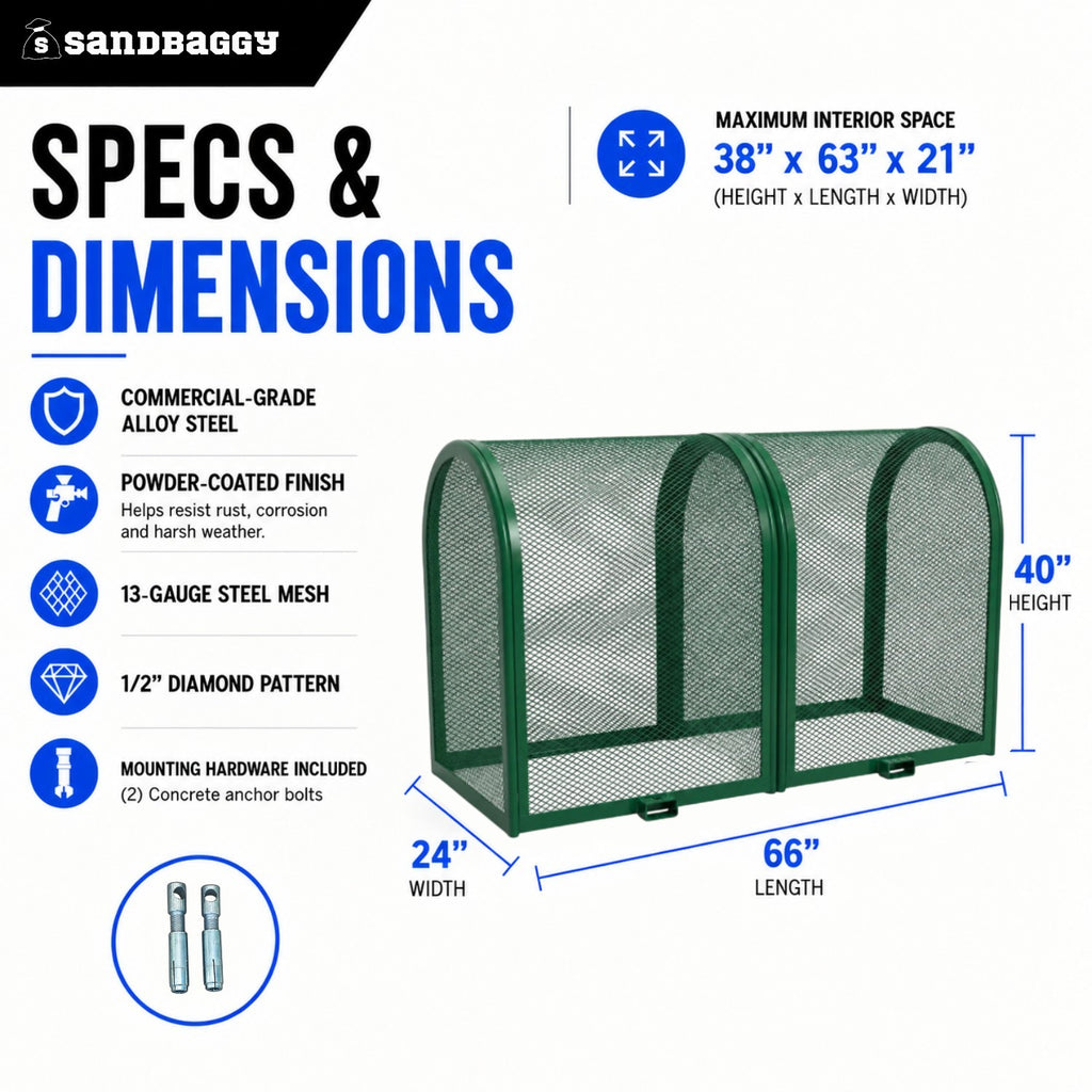 66x24x40 backflow cage - specs and dimensions
