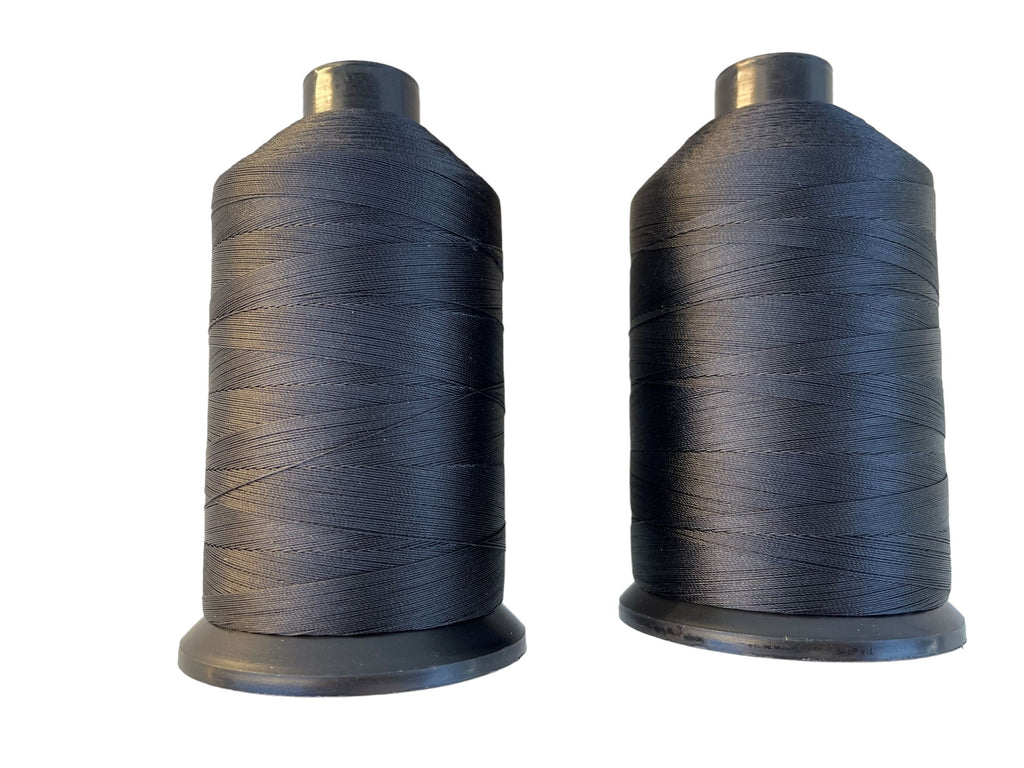 black heavy duty thread for sewing - 3000 yards per spool