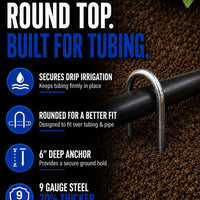 6-inch galvanized staples - built for tubing 