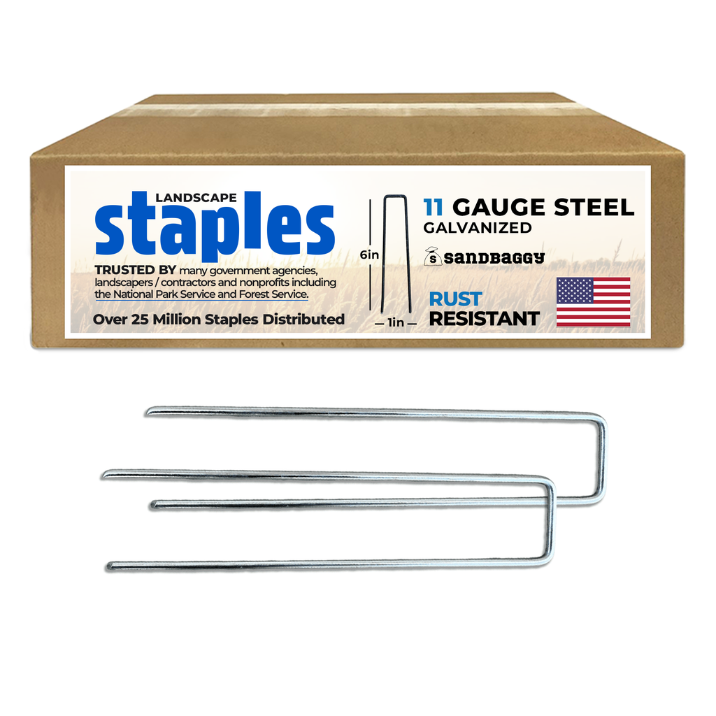 Standard 6-Inch Landscape Staples – USA Made, 11 Gauge Steel
