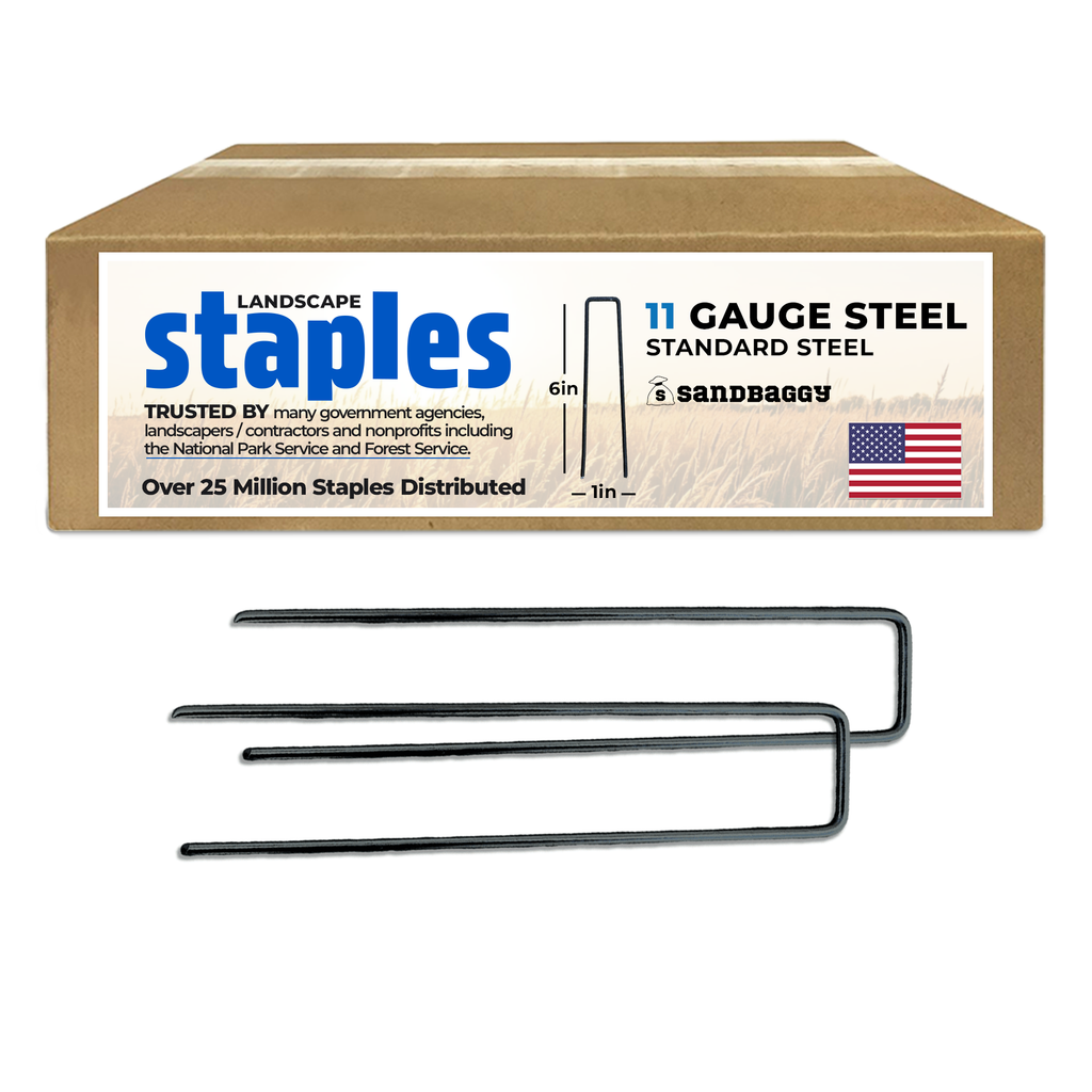 Standard 6-Inch Landscape Staples – USA Made, 11 Gauge Steel