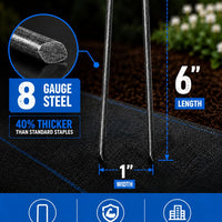 8 gauge landscape staples - 40% thicker 