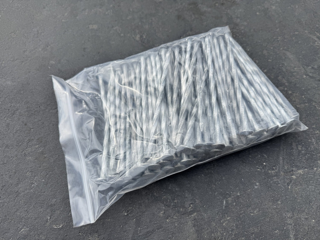 6 in. Galvanized Spiral Artificial Turf Nails - 7 Gauge Steel