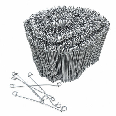 Sandbaggy 6-inch galvanized double loop rebar wire ties made from 16-gauge steel