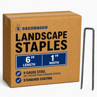 6 in. 9-GAUGE Steel Landscape Staples - Heavy Duty