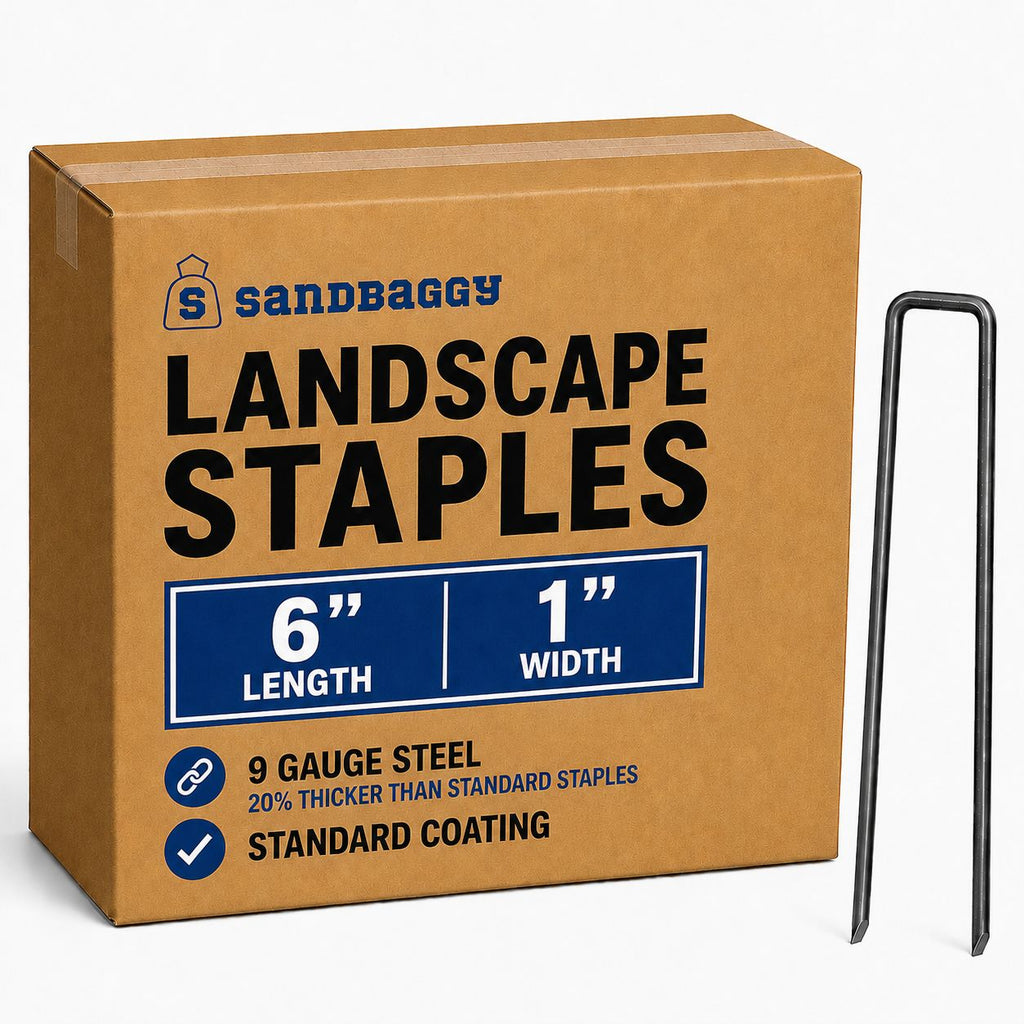 6 in. 9-GAUGE Steel Landscape Staples - Heavy Duty