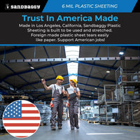 6 Mil Clear Plastic Sheeting Roll - Polyethylene Visqueen | USA Made