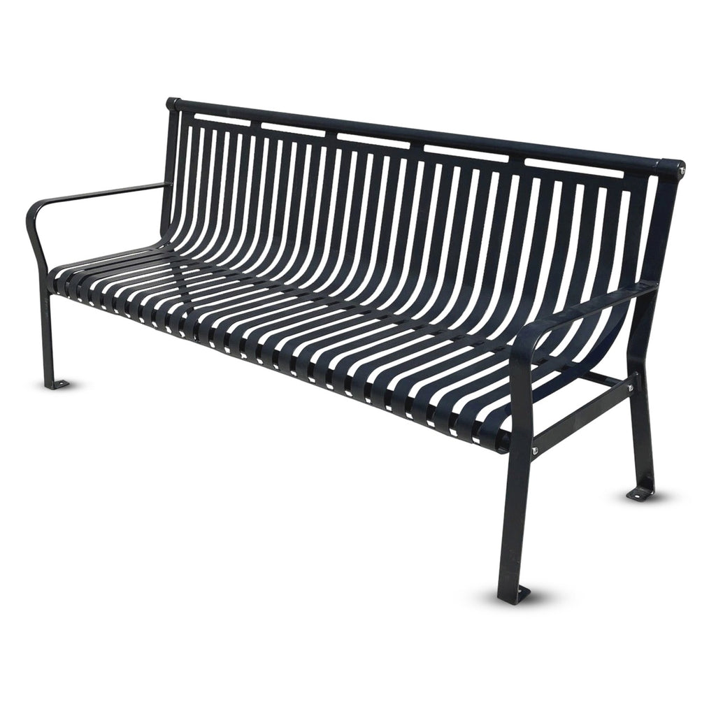 Heavy-Duty 6 ft Commercial Park Bench – Powder-Coated Metal