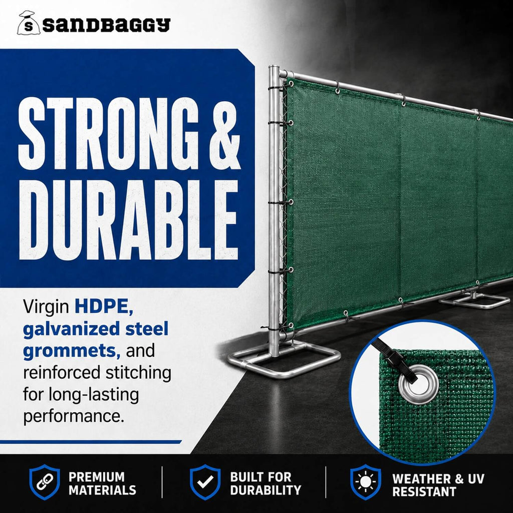 6ft x 50ft Green Privacy Screen