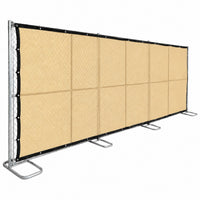 Chain Link Fence Privacy Screen - 6ft x 50ft UV Resistant HDPE (Beige)