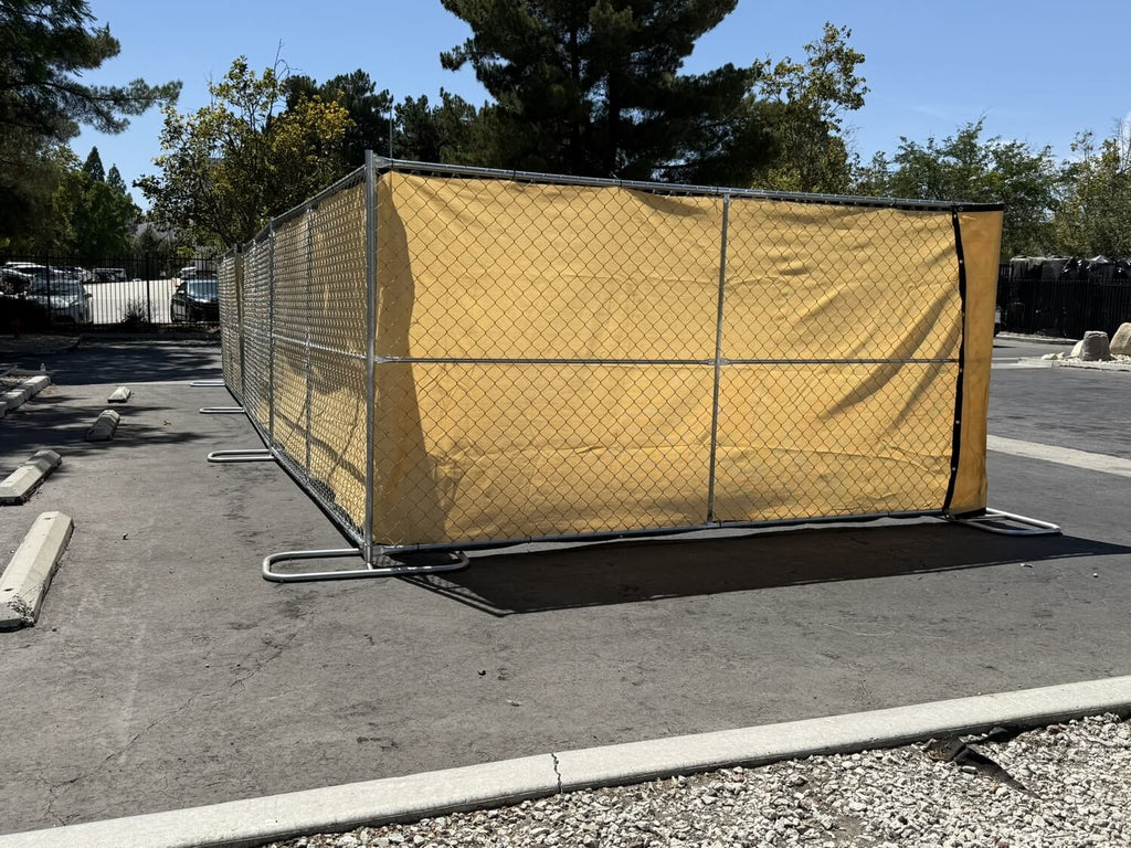Chain Link Fence Privacy Screen - 6ft x 50ft UV Resistant HDPE (Beige)