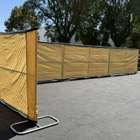 Chain Link Fence Privacy Screen - 6ft x 50ft UV Resistant HDPE (Beige)