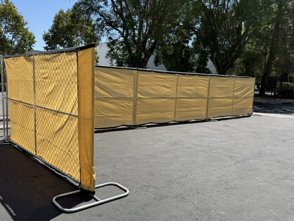Chain Link Fence Privacy Screen - 6ft x 50ft UV Resistant HDPE (Beige)
