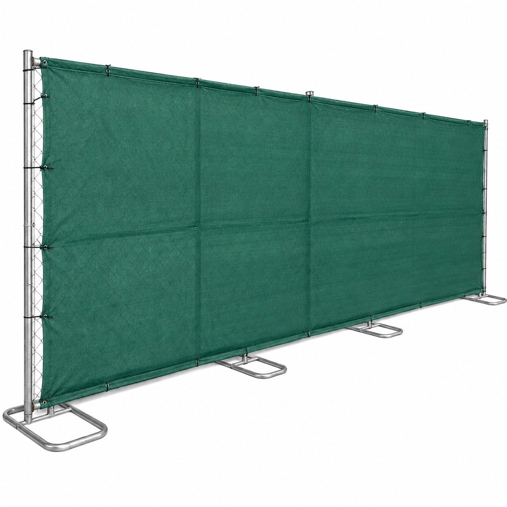 Chain Link Fence Privacy Screen - 6ft x 50ft UV Resistant HDPE (Green)