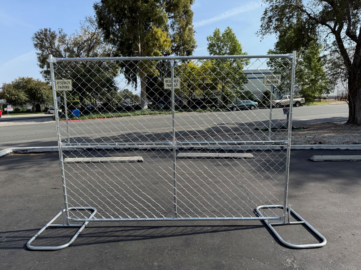 6 ft x 8 ft Temporary Chain Link Fence Panel For Sale (Galvanized