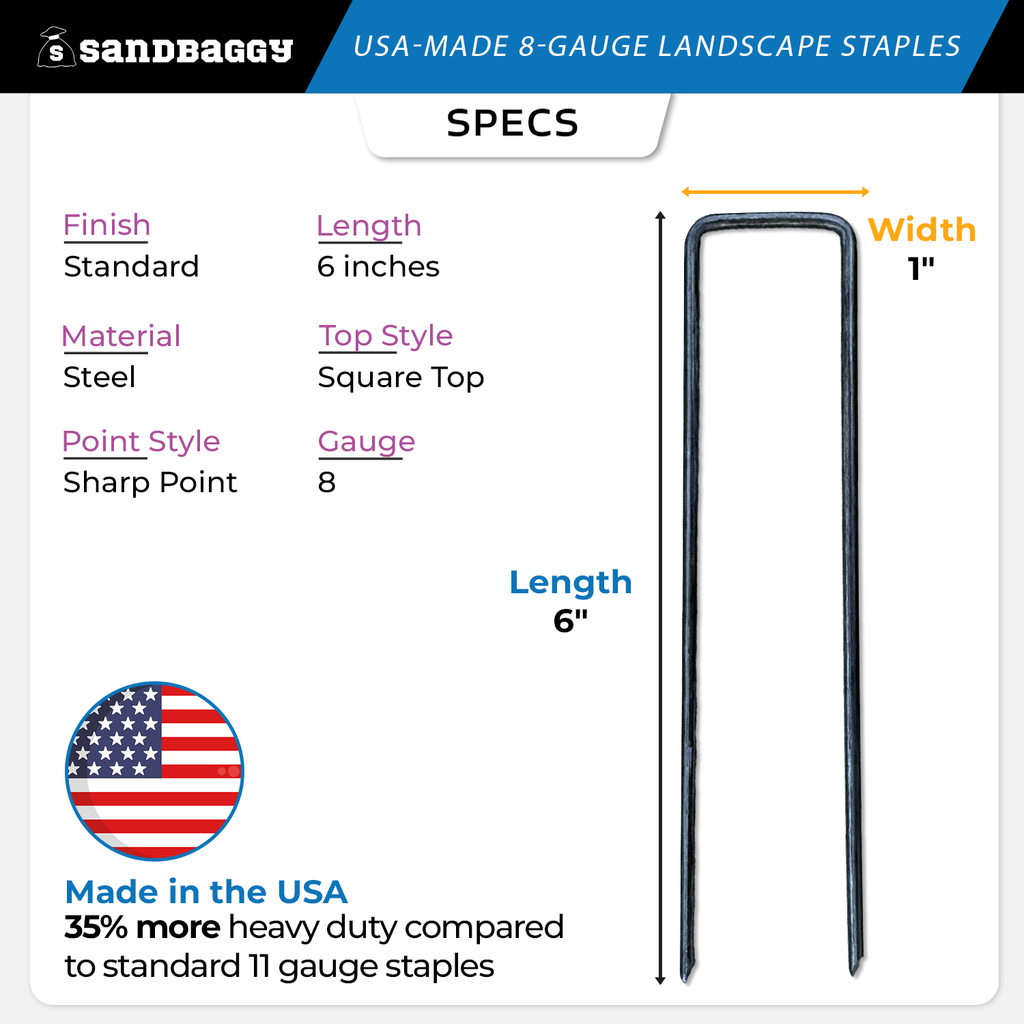 Extra Heavy Duty 6" Landscape Staples