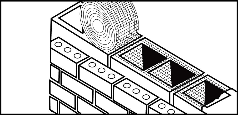 6" Mortar Mesh (100 ft roll) - Used for 8" Block