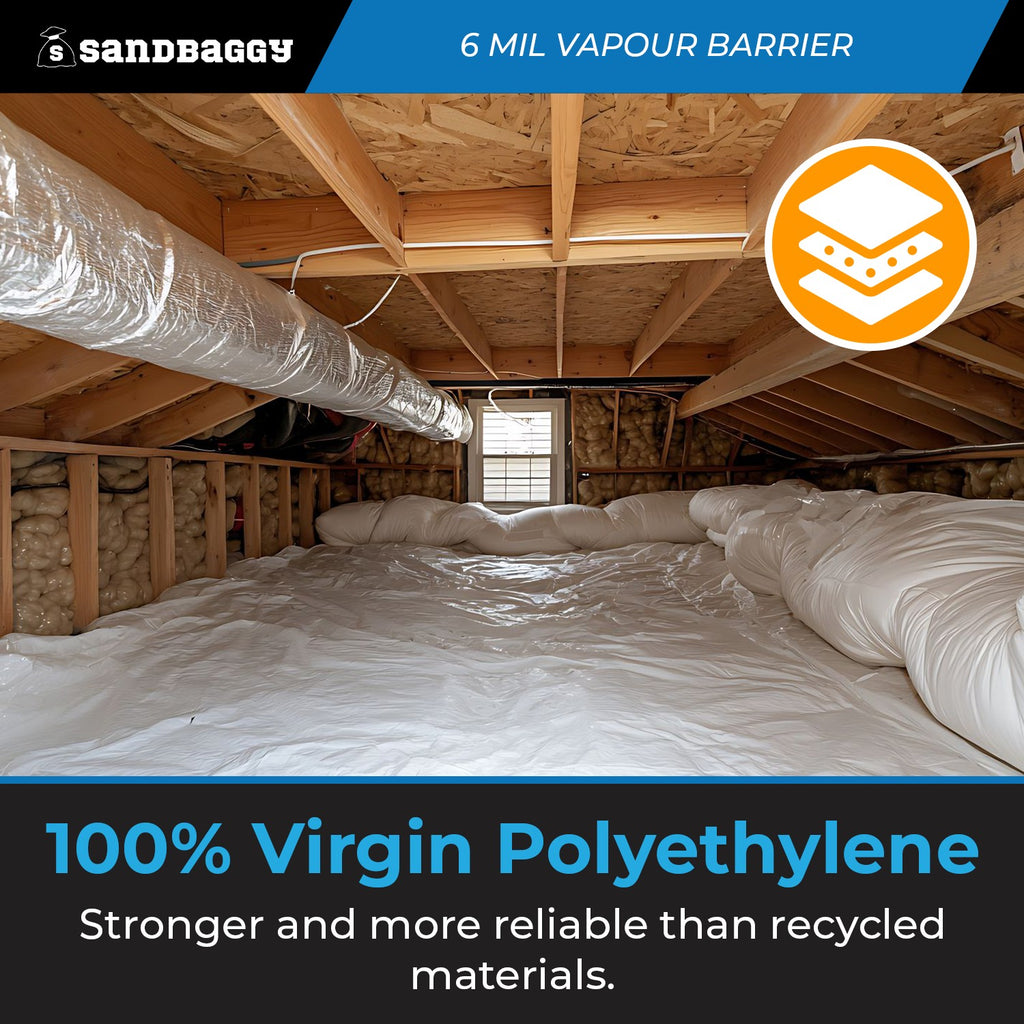 6 Mil Clear Vapor Barrier – Polyethylene Visqueen (USA Made)