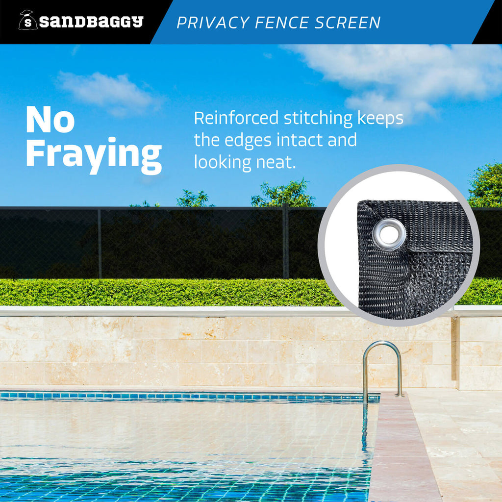 Chain Link Fence Privacy Screen - 6ft x 12ft UV Resistant HDPE