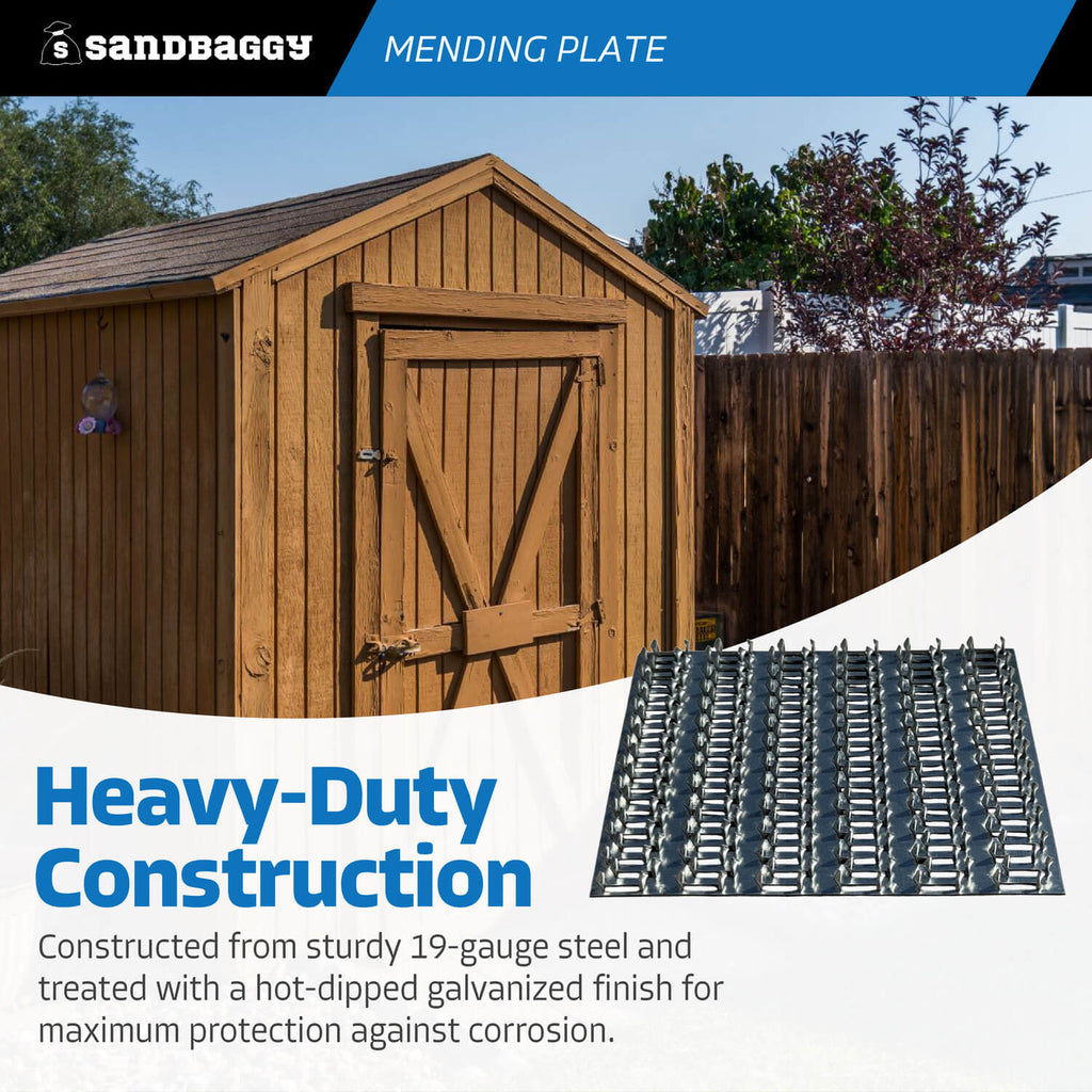 6" x 6" Steel Mending Plate For Wood (Hot Dipped Galvanized)