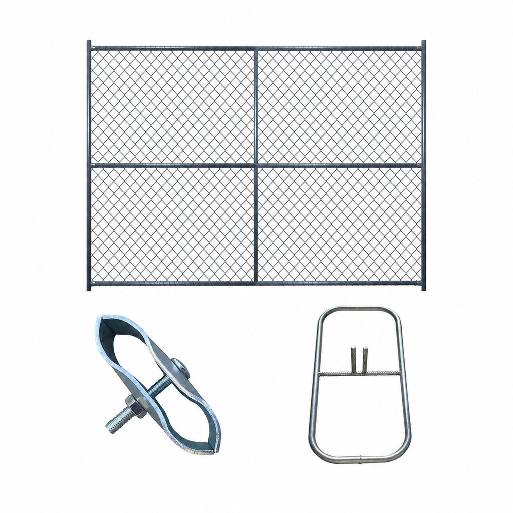 6 ft x 8 ft Temporary Chain Link Fence Panel Kit