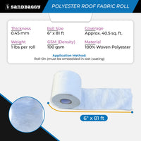 6x81ft roof fabric roll