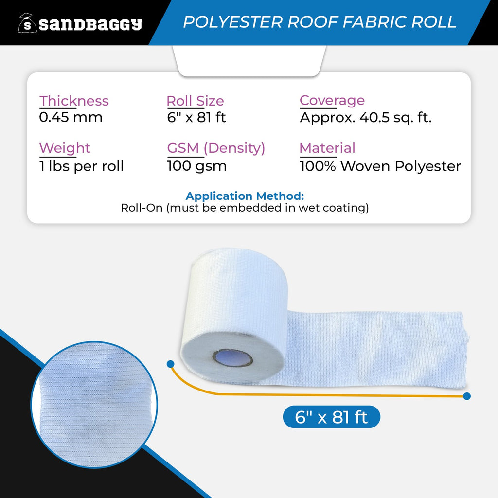 6x81ft roof fabric roll