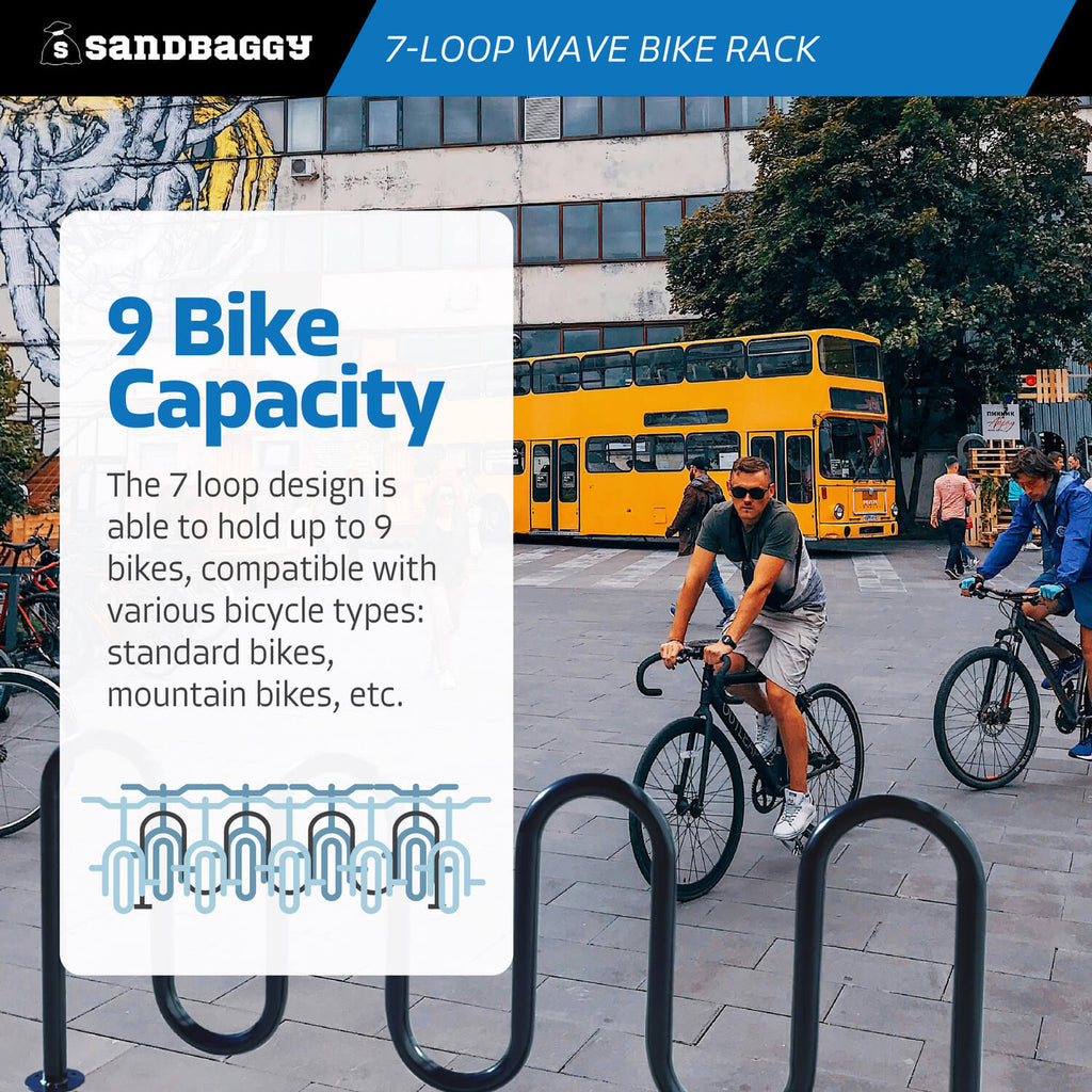 9 bike wave rack - 9 bike capacity