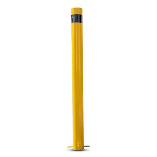 70" Steel Pipe Safety Bollard – In Ground Protection Post (Yellow)