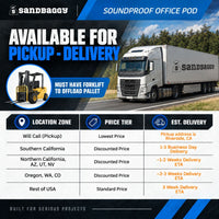 Large office phone booth privacy pod available for nationwide delivery