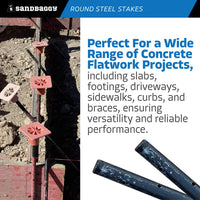72" round concrete formwork stakes