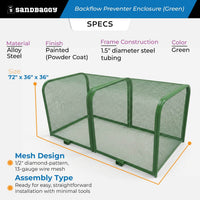 72x36x36 backflow security cage
