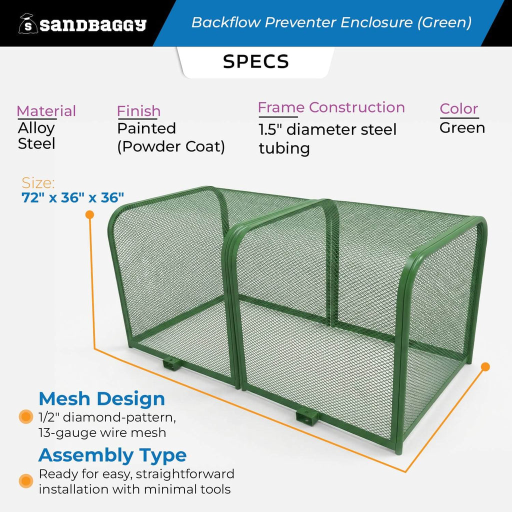 72x36x36 backflow security cage