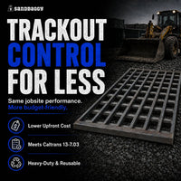 7 ft x 12 ft Bottomless Trackout Control Mat | Construction Entrance Mat