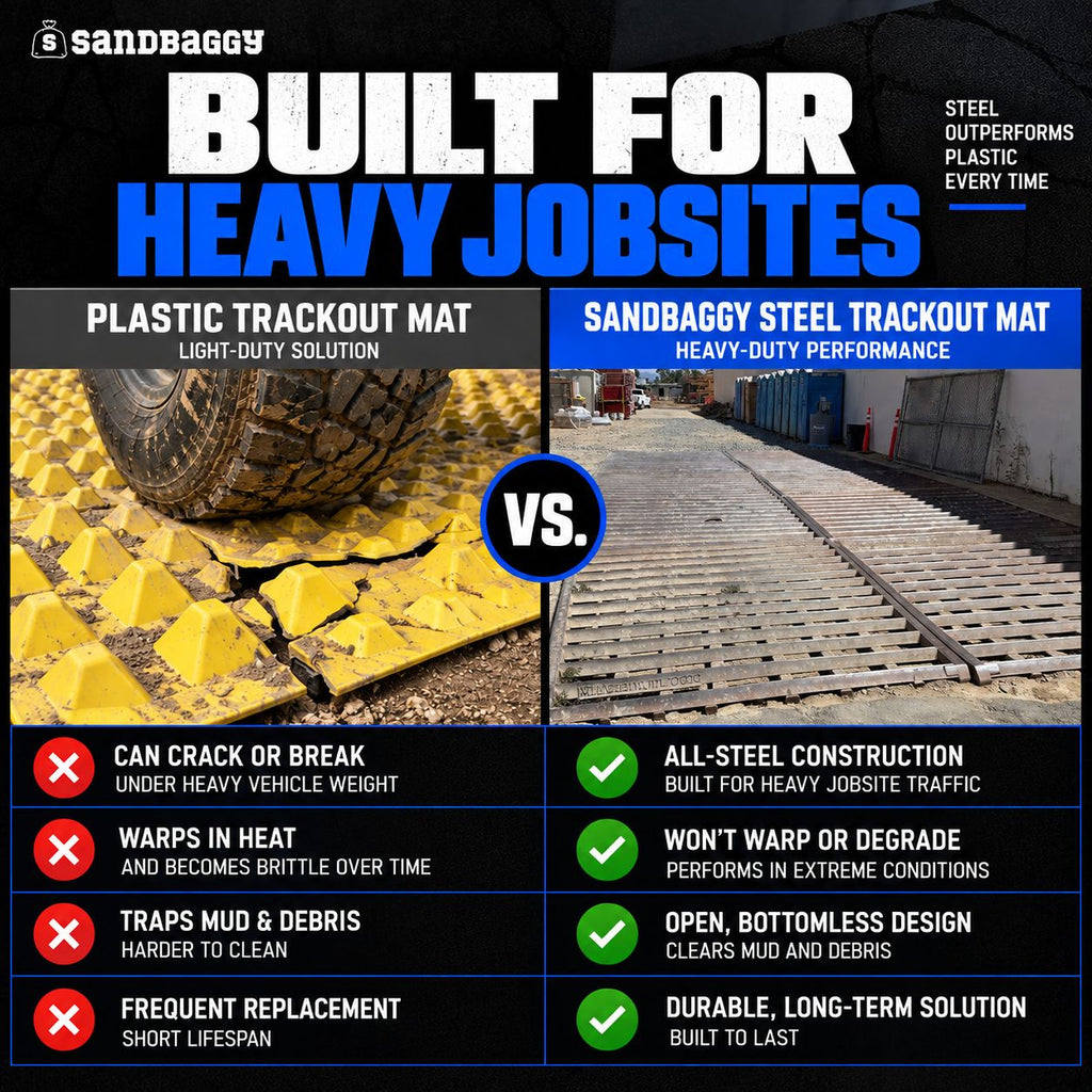 7 ft x 12 ft Bottomless Trackout Control Mat | Construction Entrance Mat