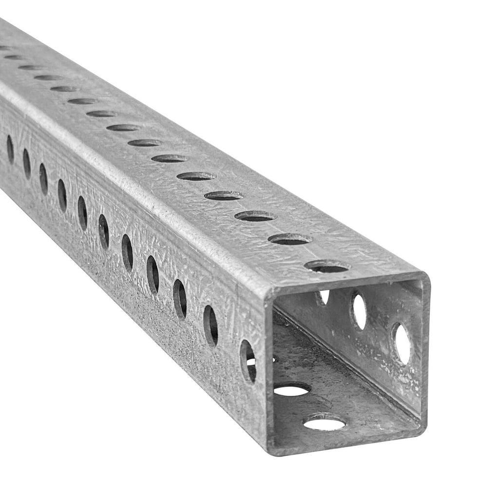 8 ft Metal Square Sign Post with Holes | Hot Dipped Galvanized – Sandbaggy
