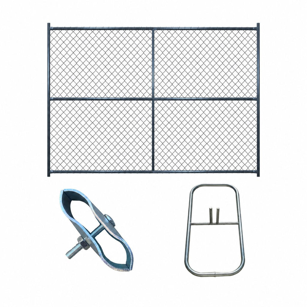 8 ft x 10 ft chain link fence panel kit