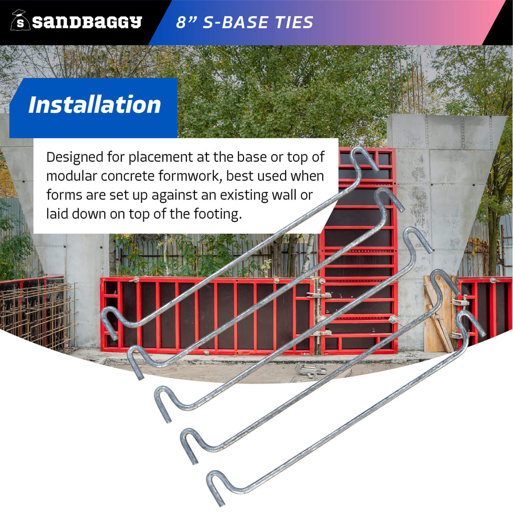 8 inch S-Base Ties for modular concrete formwork systems