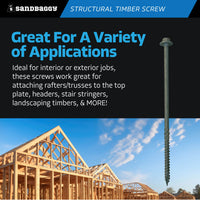 8" timber screws - rafters / trusses