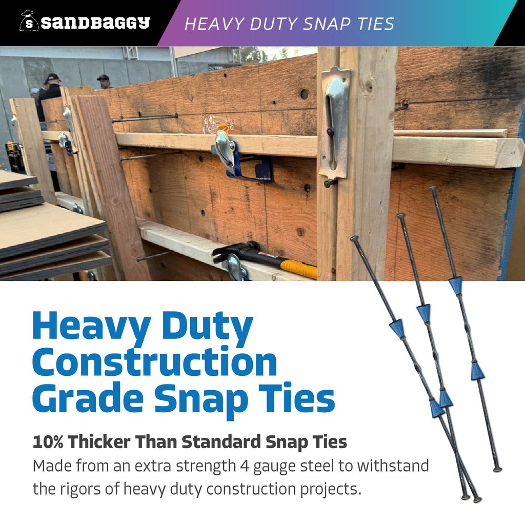 8" Short End Heavy Duty Snap Ties for Construction