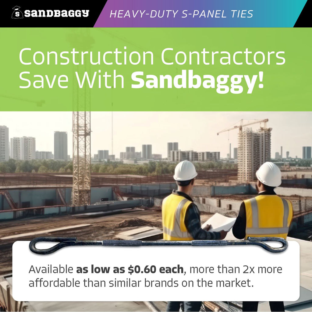 8" concrete loop ties for construction contractors